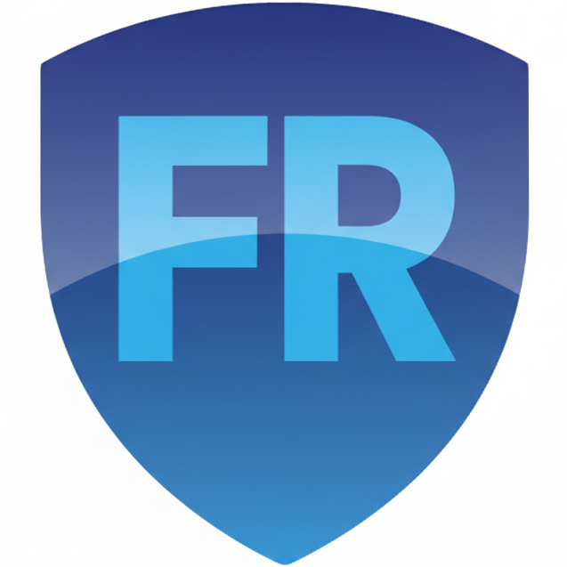 une icône de bouclier ou de drapeau FR